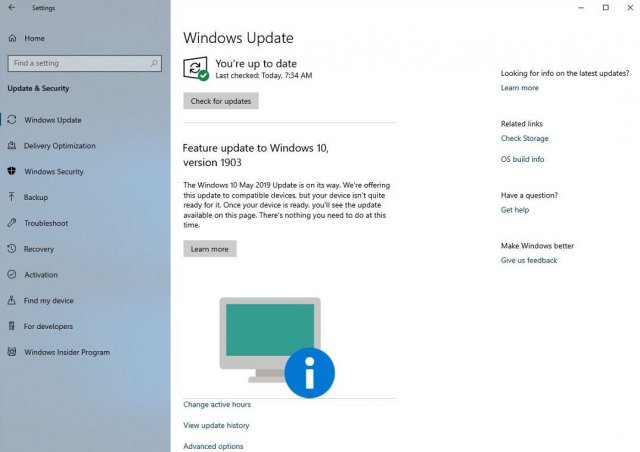 Microsoft начинает принудительное обновление Windows 10 версии 1903