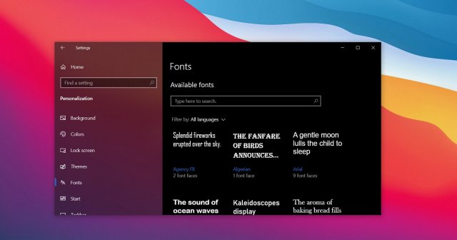 Windows 10 может получить новую систему рендеринга шрифтов и палитру цветов