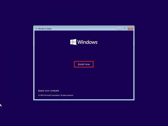 1605449715 windows 10 setup install now option