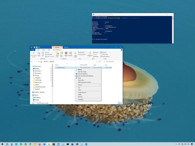 Как монтировать образы ISO на Windows 10