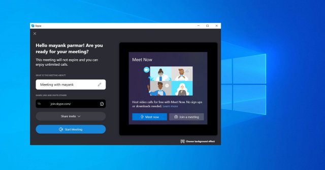 Как отключить функцию Microsoft Meet Now в Windows 10