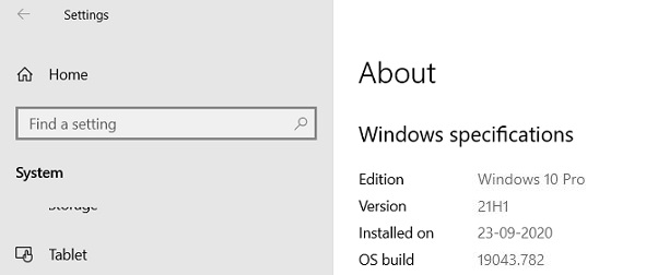 Новые намеки на утечку в обновлении компонентов Windows 10 21H1 [Build 19043]