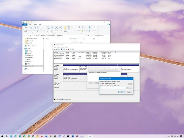 Как монтировать жёсткий диск в виде папки на Windows 10