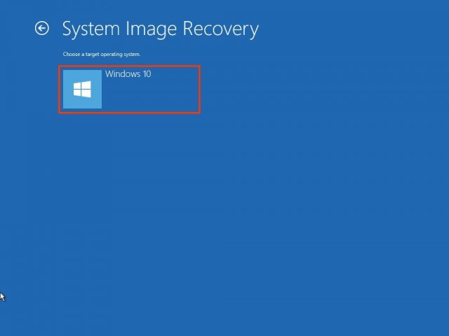 1609779199 windows 10 recovery target os