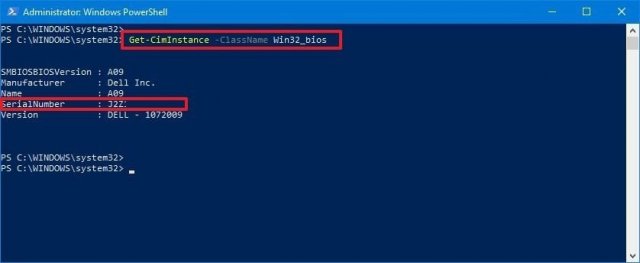 1611507279 computer model serial number powershell command