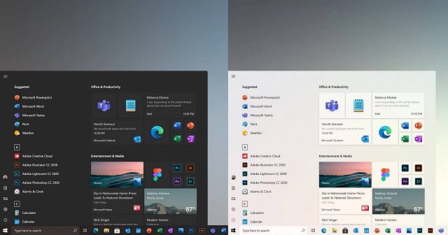 В Windows 10 появляется плавающее меню Панели задач и многое другое