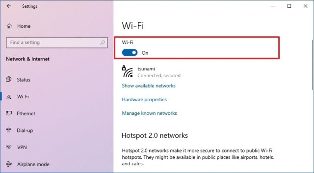 1618934193 enable wifi adapter settings windows10