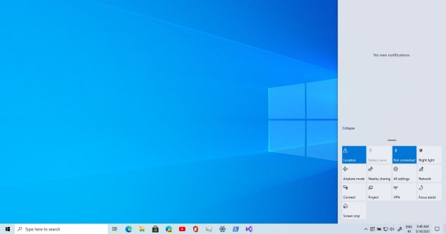 Утечка Windows 10 указывает на новый пользовательский интерфейс Центра уведомлений и более закругленные углы