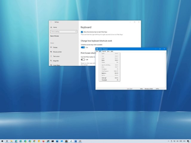 Как включить и использовать сочетание клавиш Alt-подчеркивание в Windows 10