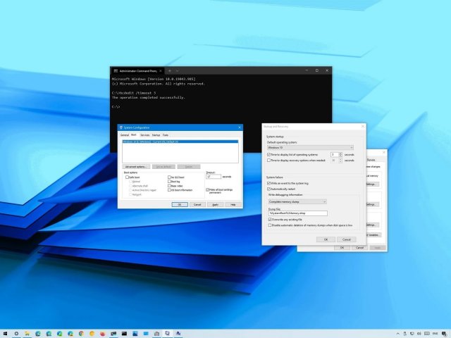 Как поменять время отображения списка загружающихся операционных систем на Windows 10