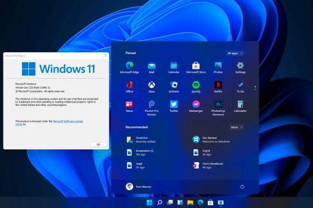 Доступна для загрузки Windows 11 Build 21996