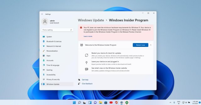 Microsoft удаляет неподдерживаемые ПК с Windows 11 из канала Dev