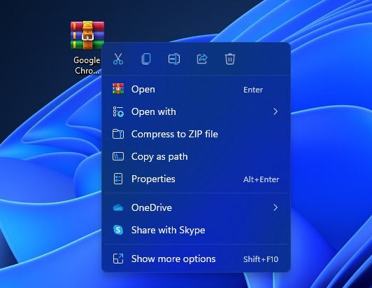 Современное контекстное меню Windows 11 получает поддержку разработчиков