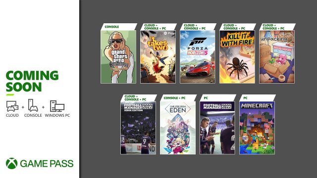 Скоро в Xbox Game Pass: Forza Horizon 5, Minecraft: Bedrock and Java Editions и другое