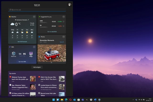 Windows 11 «Sun Valley 2» включает поддержку сторонних виджетов