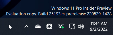 Microsoft возвращает область трея в сборке Windows 11 Build 25193