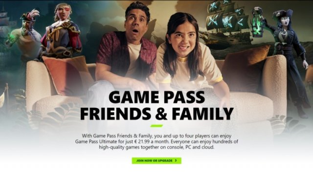 Microsoft офицально анонсировала подписку Xbox Game Pass Friends & Family
