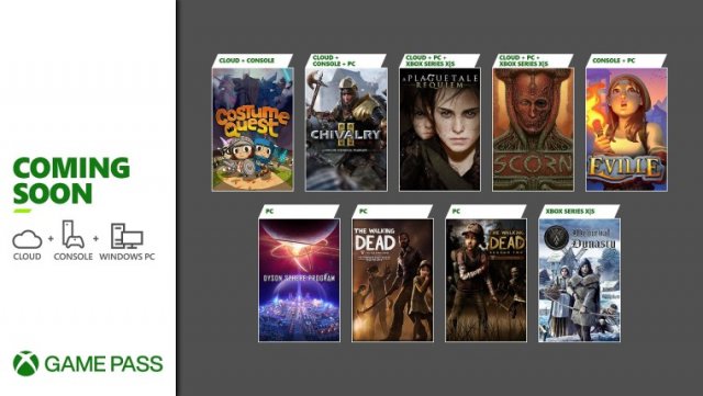 Скоро в Xbox Game Pass: Chivalry 2, Scorn, A Plague Tale: Requiem и другое