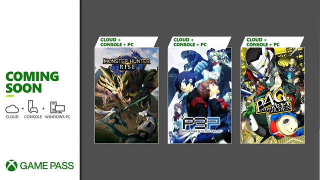 Скоро в Xbox Game Pass: Monster Hunter Rise, Persona 3 Portable и Persona 4 Golden