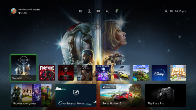 Microsoft начинает развертывать новый главный экран Xbox